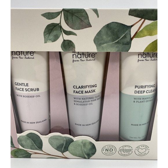 By Nature 3 Piece Botanical Deep Cleanse Kit Face Scrub & Mask Expires 8/23 - Picture 2 of 7